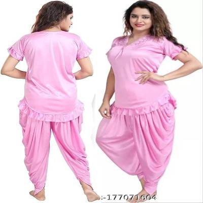 Dhoti Style Night Dress (2 Part) Pink